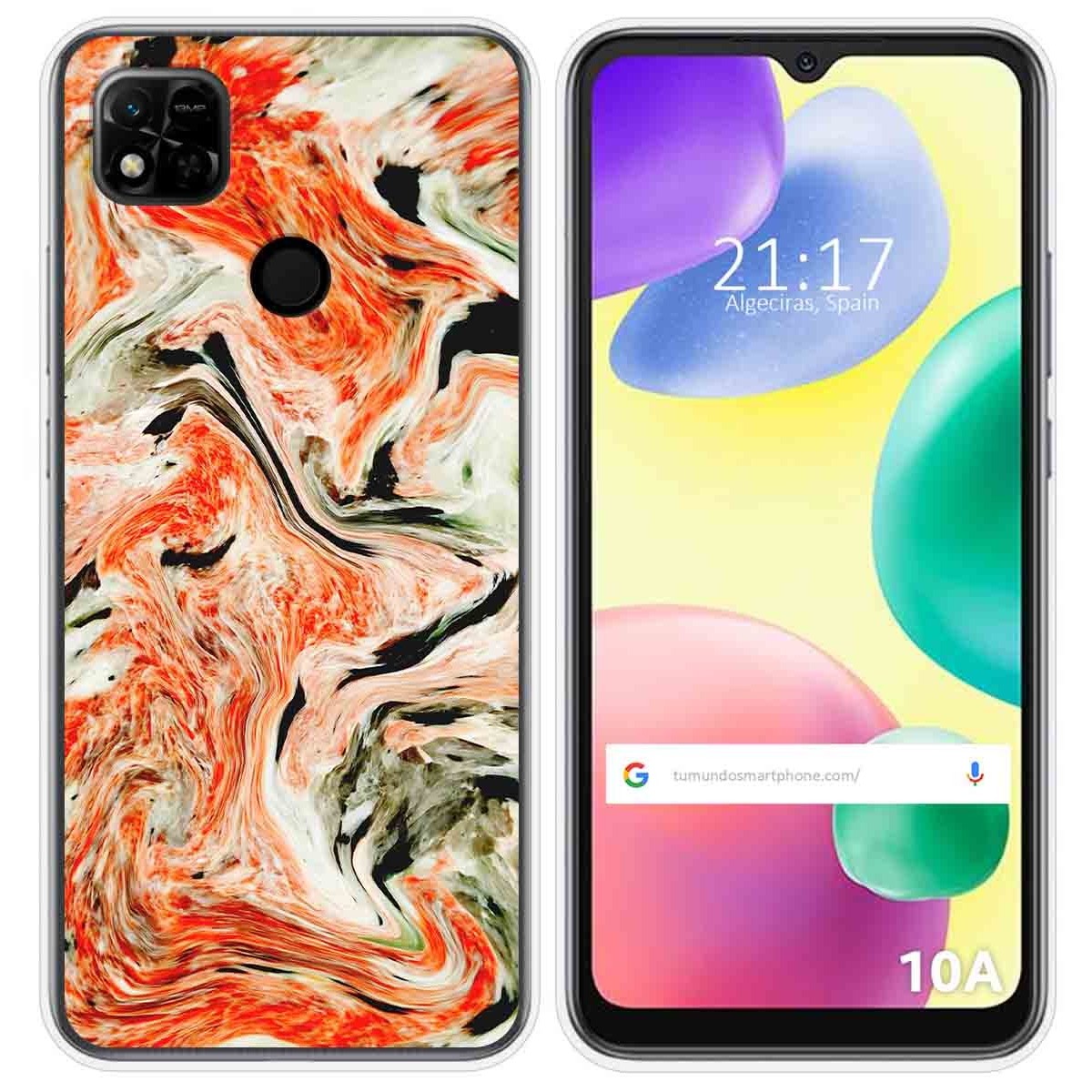 Funda Silicona compatible con Xiaomi Redmi 10A diseño Mármol 12 Dibujos
