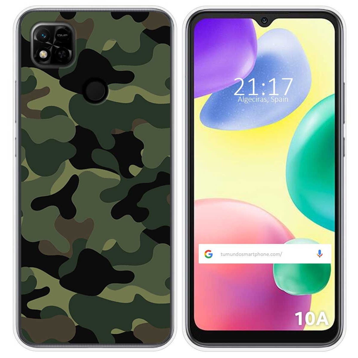 Funda Silicona compatible con Xiaomi Redmi 10A diseño Camuflaje Dibujos