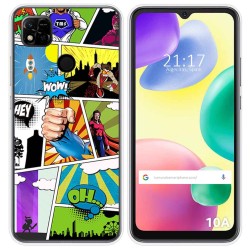 Funda Silicona compatible con Xiaomi Redmi 10A diseño Comic Dibujos