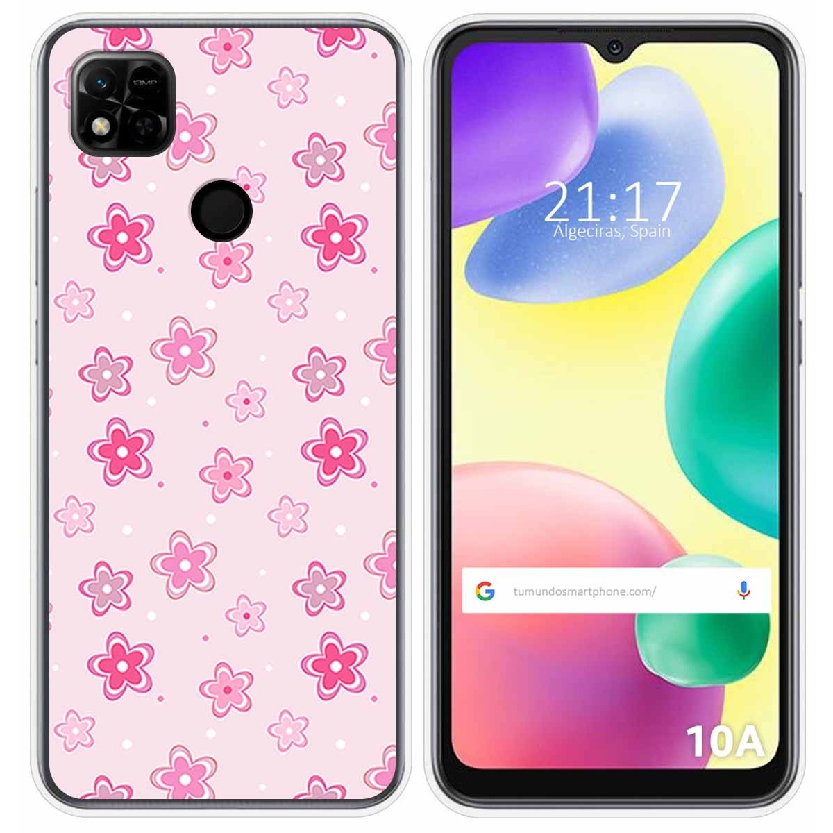 Funda Silicona compatible con Xiaomi Redmi 10A diseño Flores Dibujos