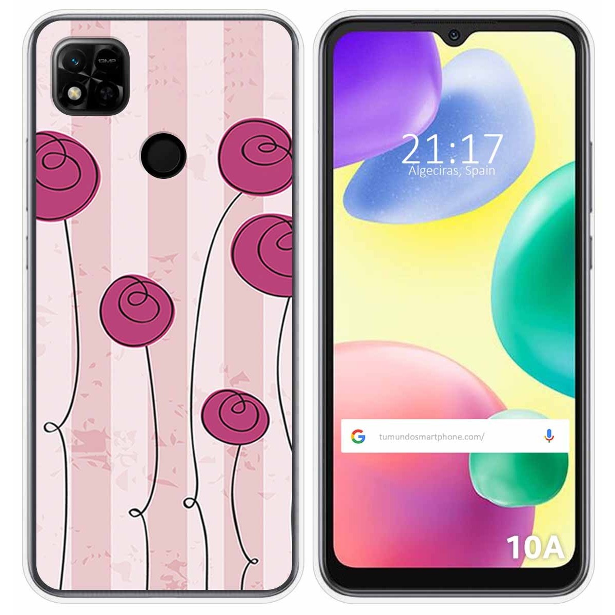 Funda Silicona compatible con Xiaomi Redmi 10A diseño Flores Vintage Dibujos