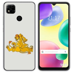 Funda Silicona compatible con Xiaomi Redmi 10A diseño Leones Dibujos