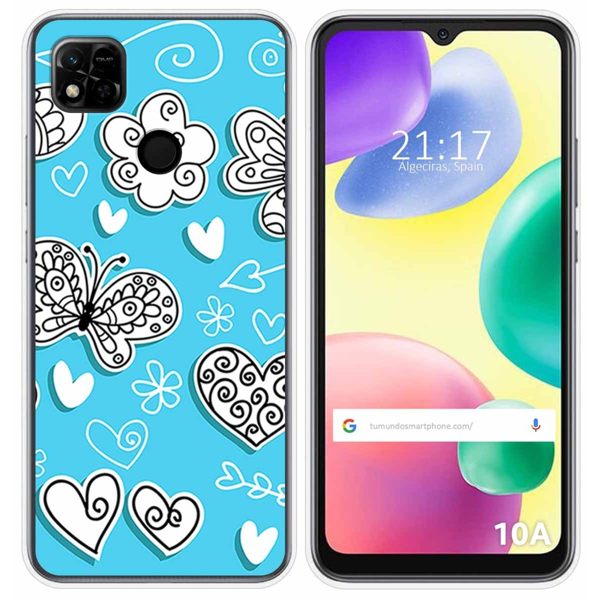 Funda Silicona compatible con Xiaomi Redmi 10A diseño Mariposas Dibujos