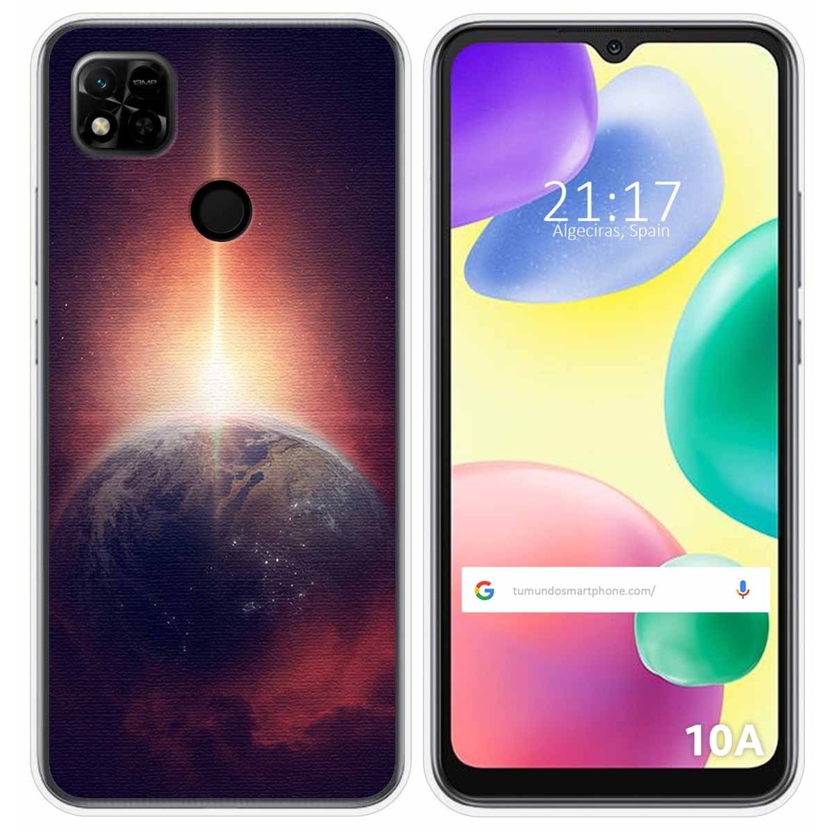 Funda Silicona compatible con Xiaomi Redmi 10A diseño Tierra Dibujos