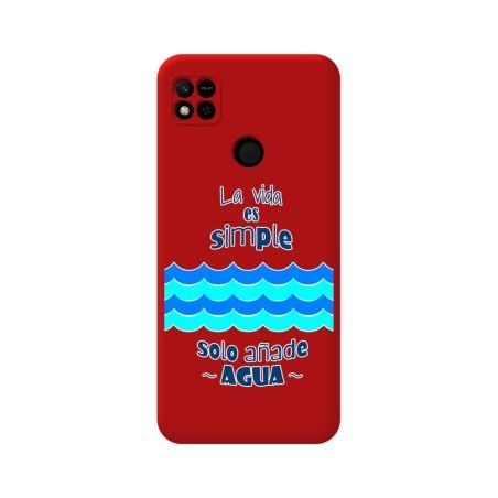 Funda Silicona Líquida Roja compatible con Xiaomi Redmi 10A diseño Agua Dibujos