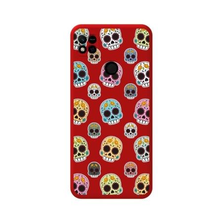 Funda Silicona Líquida Roja compatible con Xiaomi Redmi 10A diseño Catrina Dibujos
