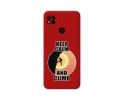 Funda Silicona Líquida Roja compatible con Xiaomi Redmi 10A diseño Hombre Escalada Dibujos