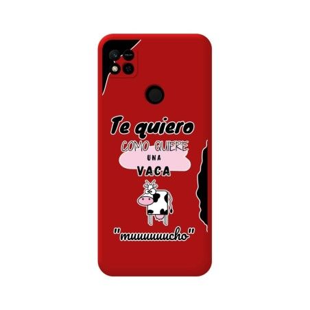 Funda Silicona Líquida Roja compatible con Xiaomi Redmi 10A diseño Vaca Dibujos