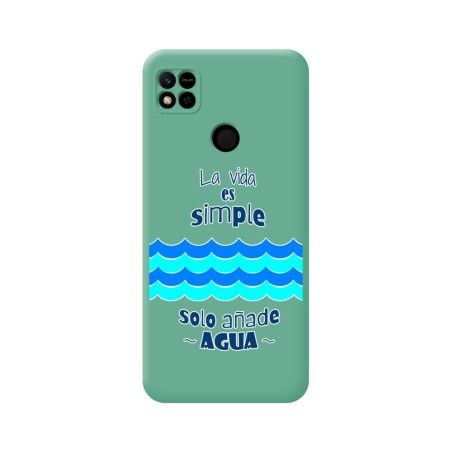 Funda Silicona Líquida Verde compatible con Xiaomi Redmi 10A diseño Agua Dibujos