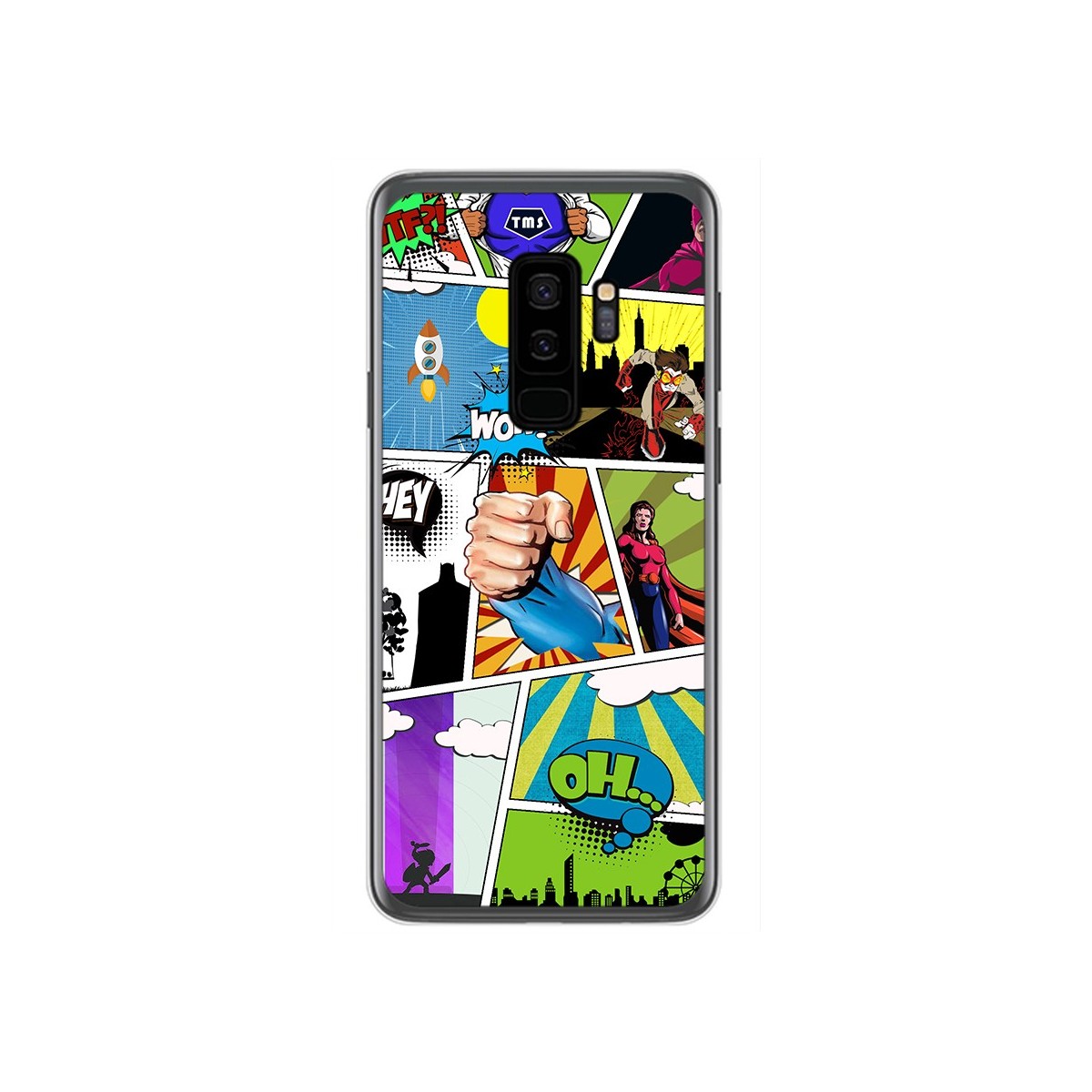 Funda Gel Tpu para Samsung Galaxy S9 Plus Diseño Comic Dibujos