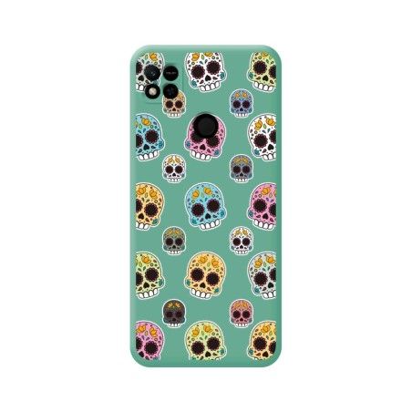 Funda Silicona Líquida Verde compatible con Xiaomi Redmi 10A diseño Catrina Dibujos