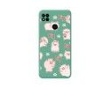 Funda Silicona Líquida Verde compatible con Xiaomi Redmi 10A diseño Cerdos Dibujos