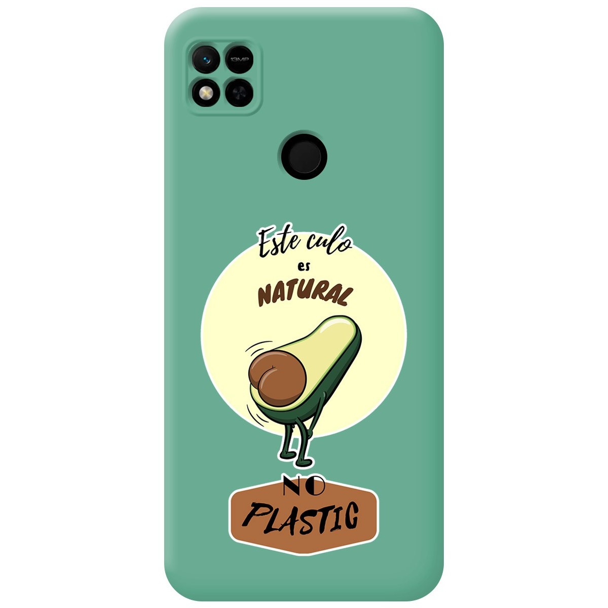 Funda Silicona Líquida Verde compatible con Xiaomi Redmi 10A diseño Culo Natural Dibujos