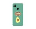 Funda Silicona Líquida Verde compatible con Xiaomi Redmi 10A diseño Vegan Life Dibujos