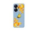 Funda Silicona Líquida Azul para Realme C55 diseño Abeja Dibujos