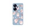 Funda Silicona Líquida Azul para Realme C55 diseño Cerdos Dibujos
