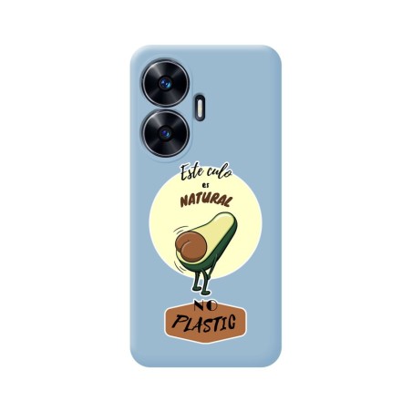 Funda Silicona Líquida Azul para Realme C55 diseño Culo Natural Dibujos