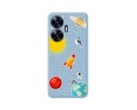 Funda Silicona Líquida Azul para Realme C55 diseño Espacio Dibujos