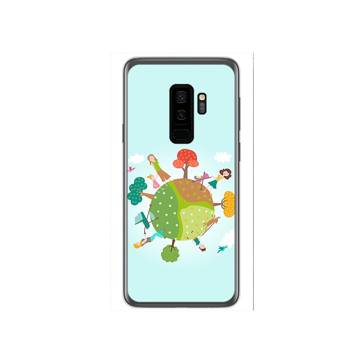 Funda Gel Tpu para Samsung Galaxy S9 Plus Diseño Familia Dibujos