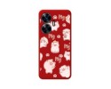 Funda Silicona Líquida Roja para Realme C55 diseño Cerdos Dibujos