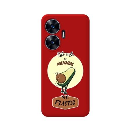 Funda Silicona Líquida Roja para Realme C55 diseño Culo Natural Dibujos