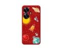 Funda Silicona Líquida Roja para Realme C55 diseño Espacio Dibujos