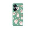 Funda Silicona Líquida Verde para Realme C55 diseño Cerdos Dibujos