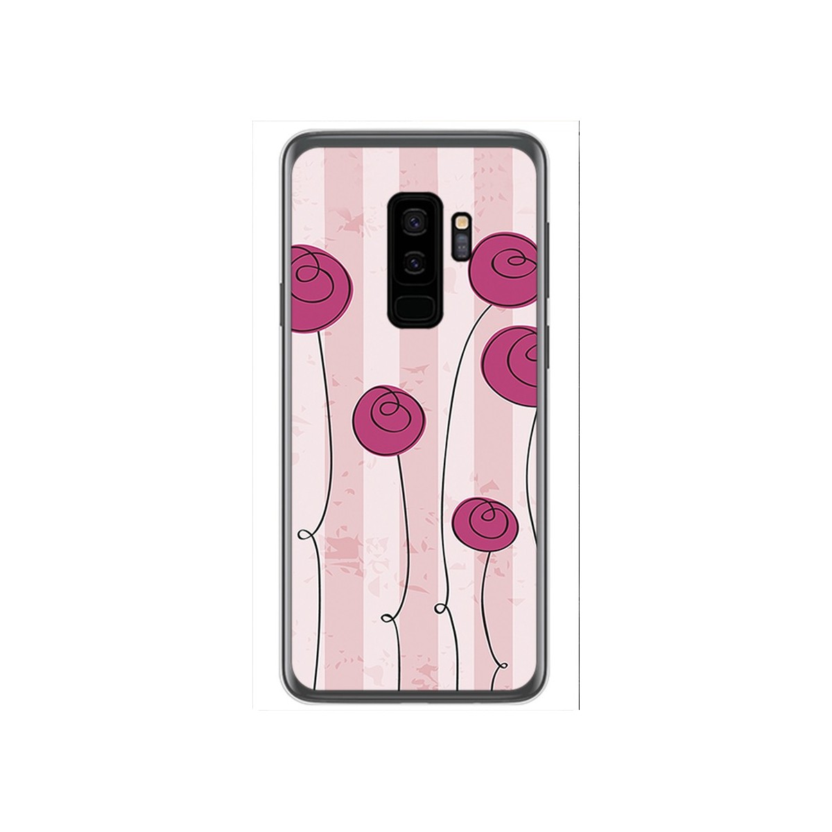 Funda Gel Tpu para Samsung Galaxy S9 Plus Diseño Flores Vintage Dibujos