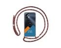 Personaliza tu Funda Colgante Transparente para Motorola Moto G23 con Cordon Rosa / Dorado Dibujo Personalizada