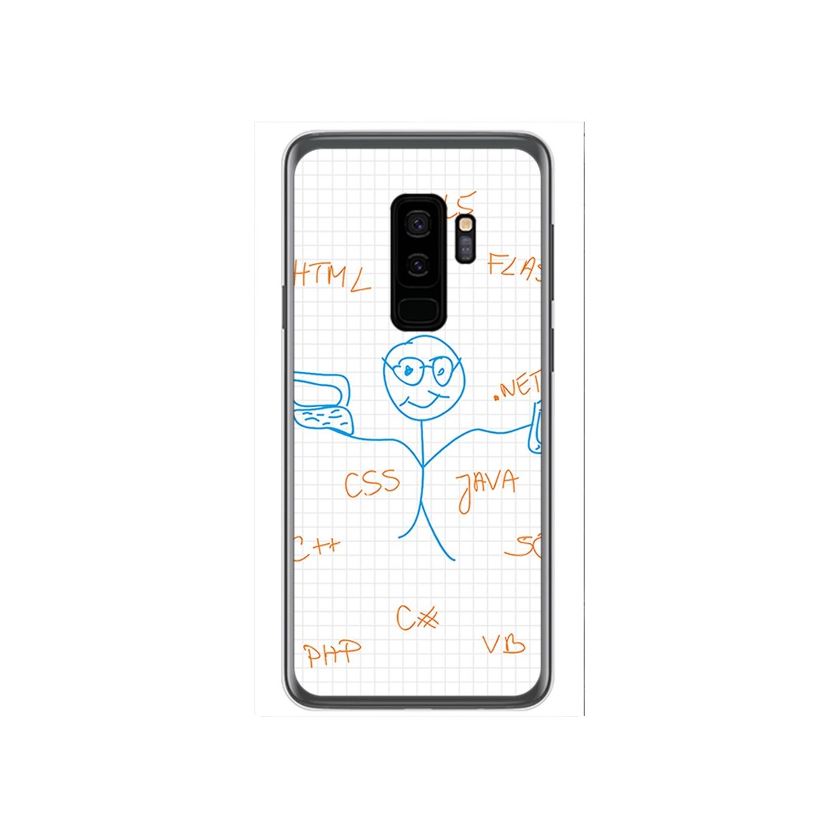 Funda Gel Tpu para Samsung Galaxy S9 Plus Diseño Informatico Dibujos