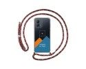Personaliza tu Funda Colgante Transparente para Motorola Moto G53 5G con Cordon Rosa / Dorado Dibujo Personalizada