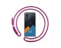 Personaliza tu Funda Colgante Transparente para Motorola Moto G53 5G con Cordon Rosa Fucsia Dibujo Personalizada