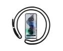 Funda Colgante Transparente para Motorola Moto G23 con Cordon Negro