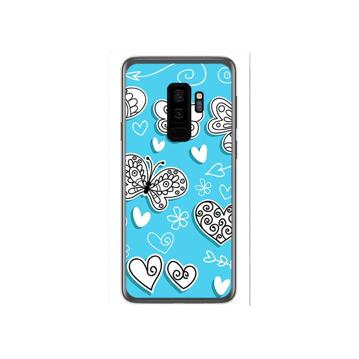 Funda Gel Tpu para Samsung Galaxy S9 Plus Diseño Mariposas Dibujos
