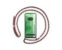 Funda Colgante Transparente para Motorola Moto G53 5G con Cordon Rosa / Dorado