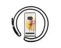 Funda Colgante Transparente para Motorola Moto G73 5G con Cordon Negro