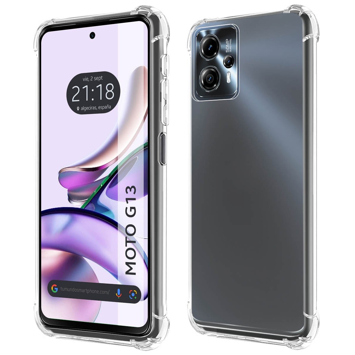 Funda Silicona Antigolpes Transparente para Motorola Moto G13