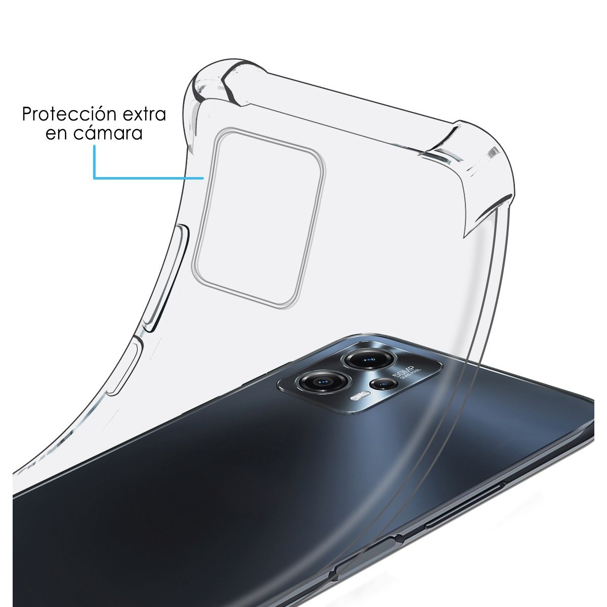 Funda Silicona Antigolpes Transparente para Motorola Moto G13