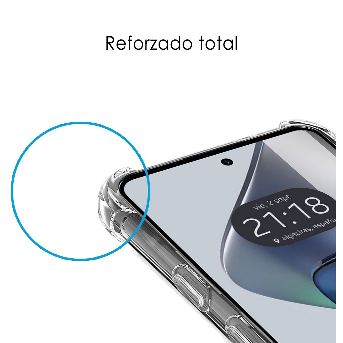 Funda Silicona Antigolpes Transparente para Motorola Moto G23