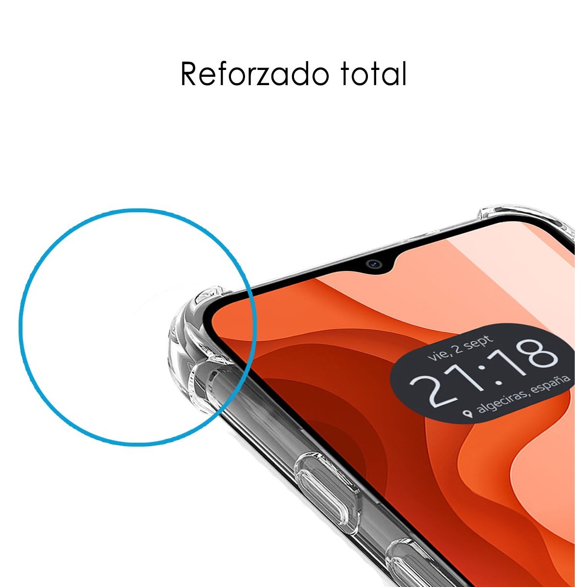 Funda Silicona Antigolpes Transparente para Motorola Moto E13