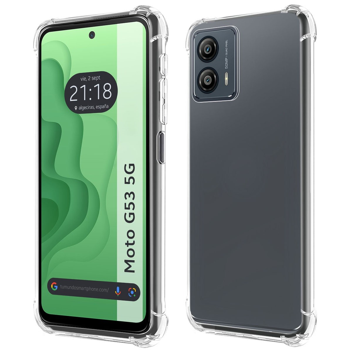 Funda Silicona Antigolpes Transparente para Motorola Moto G53 5G