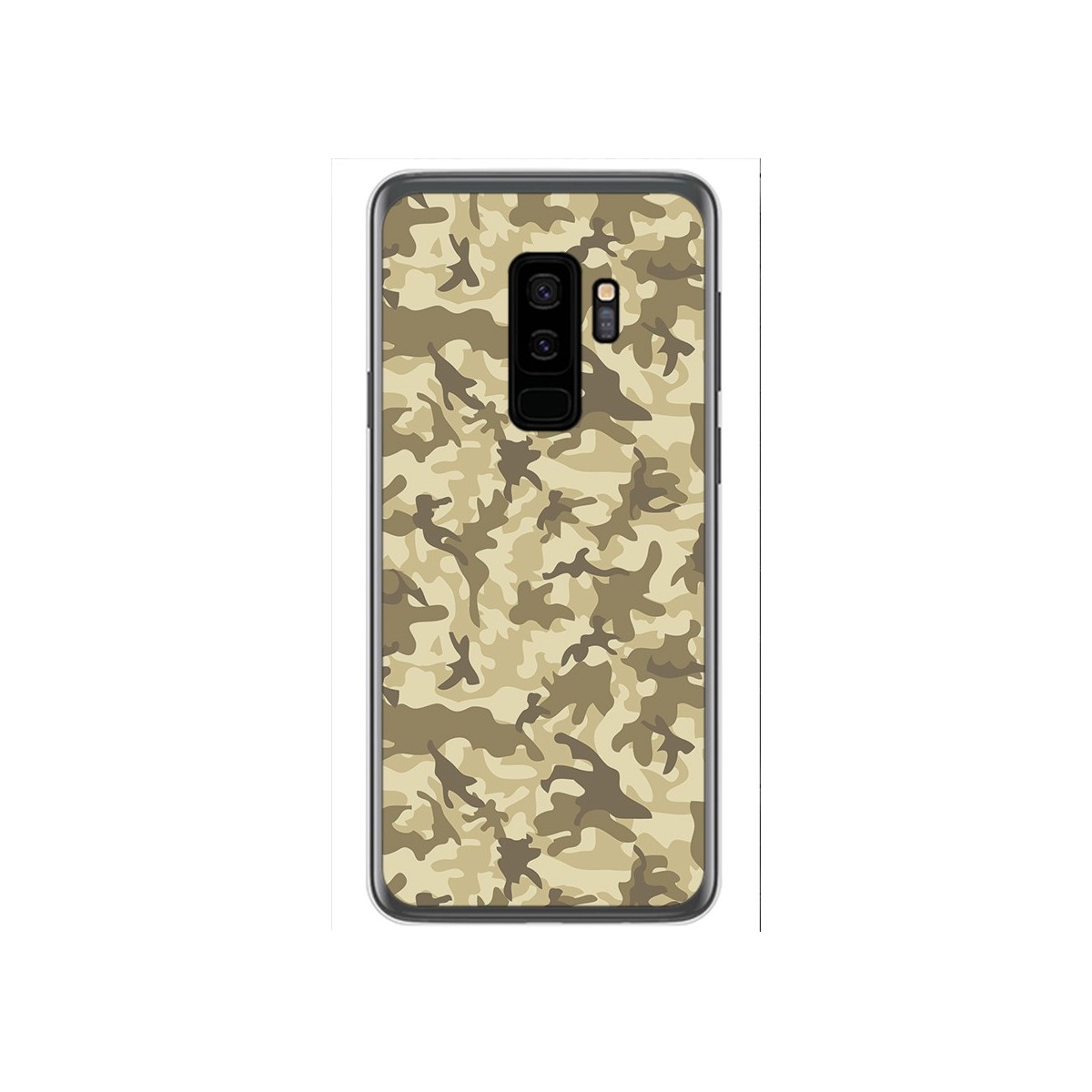 Funda Gel Tpu para Samsung Galaxy S9 Plus Diseño Sand Camuflaje Dibujos