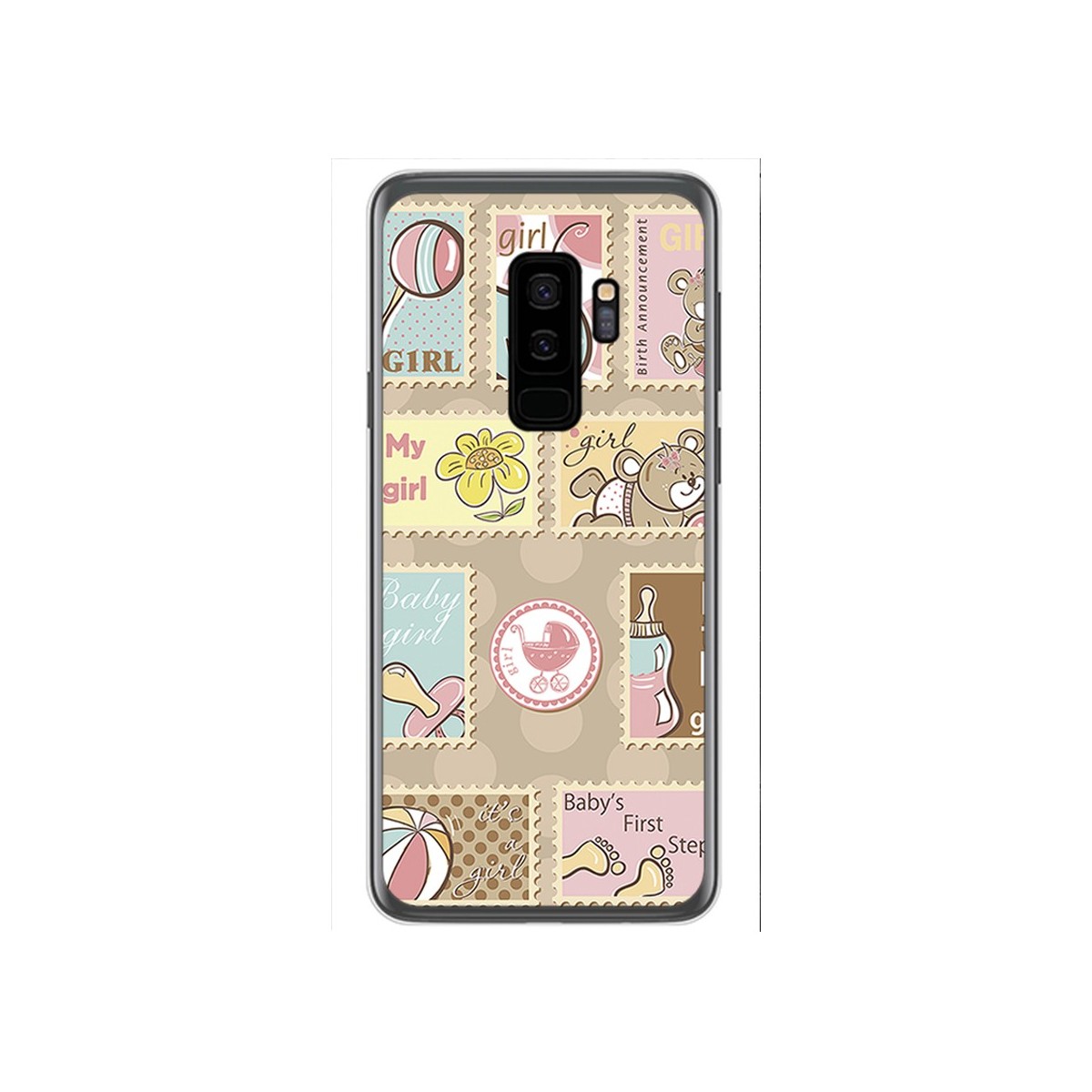 Funda Gel Tpu para Samsung Galaxy S9 Plus Diseño Sellos Dibujos