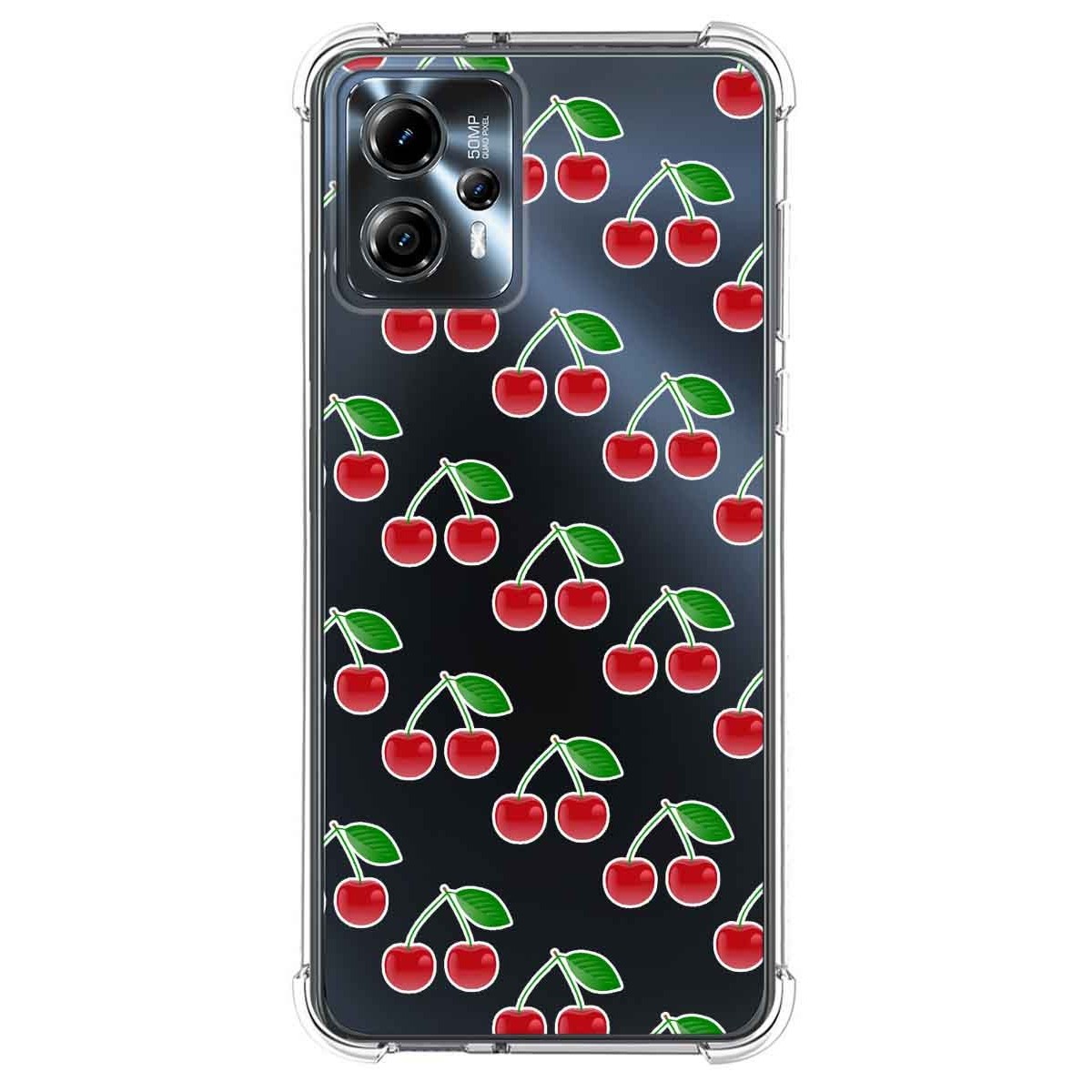 Funda Silicona Antigolpes para Motorola Moto G13 diseño Cerezas Dibujos