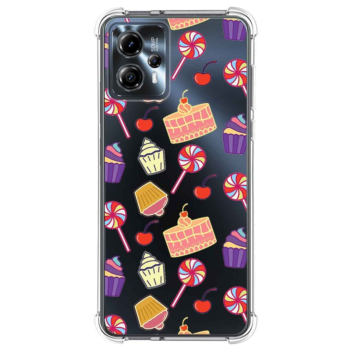 Funda Silicona Antigolpes para Motorola Moto G13 diseño Dulces 01 Dibujos
