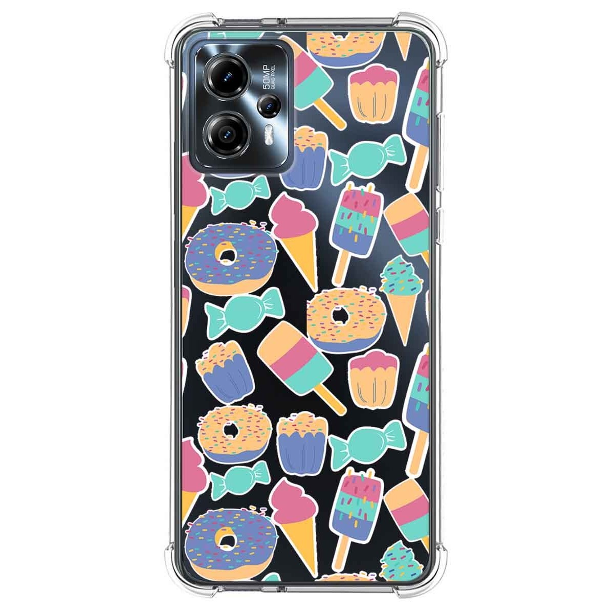 Funda Silicona Antigolpes para Motorola Moto G13 diseño Dulces 02 Dibujos