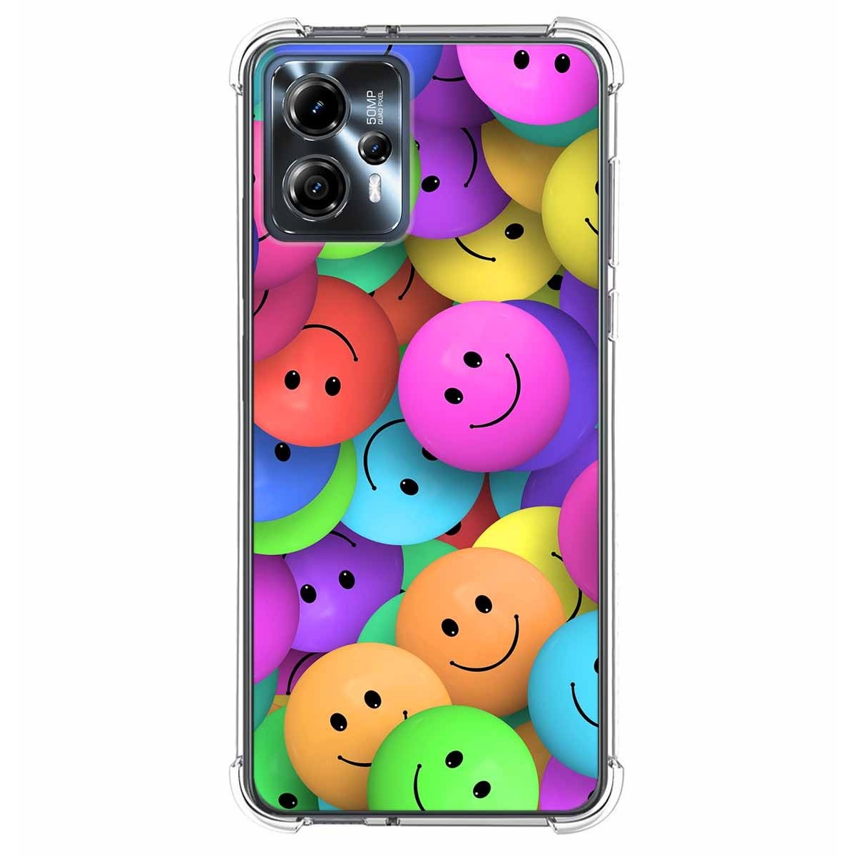 Funda Silicona Antigolpes para Motorola Moto G13 diseño Smile Dibujos