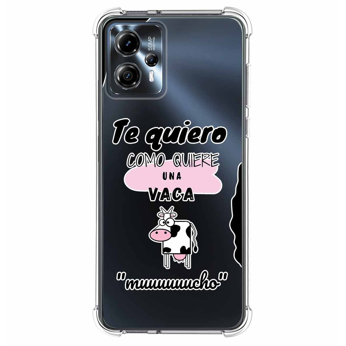Funda Silicona Antigolpes para Motorola Moto G13 diseño Vaca Dibujos