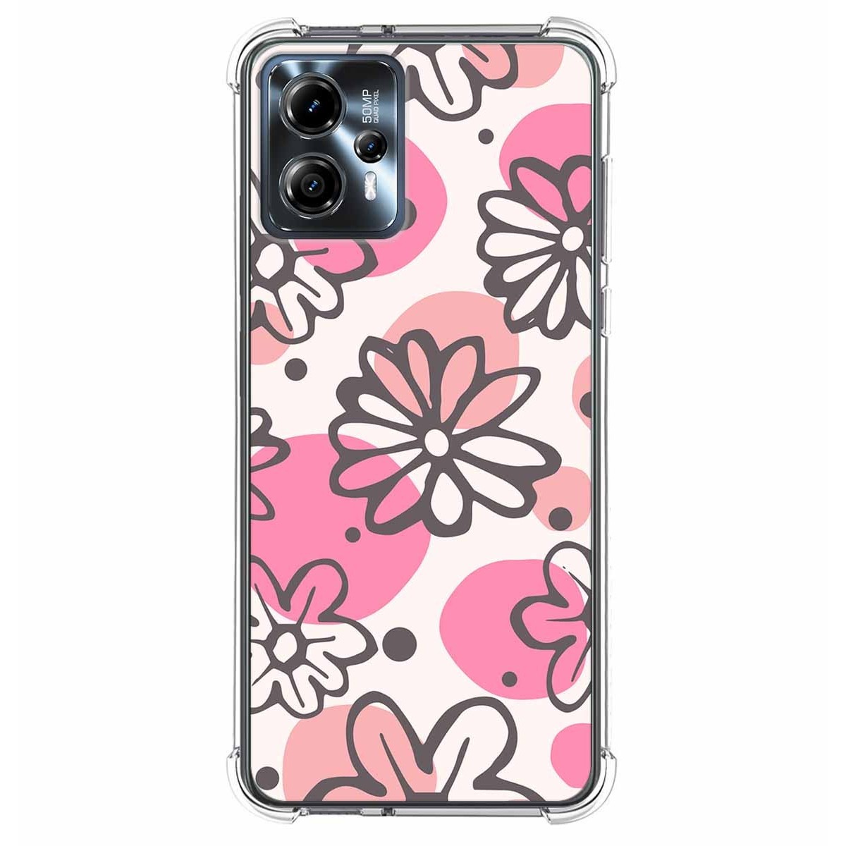 Funda Silicona Antigolpes para Motorola Moto G13 diseño Flores 09 Dibujos