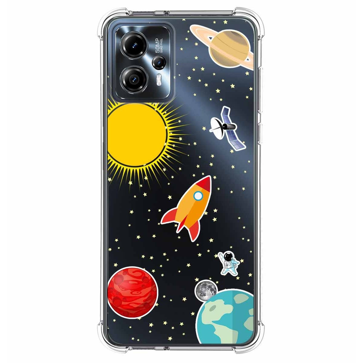 Funda Silicona Antigolpes para Motorola Moto G23 diseño Espacio Dibujos